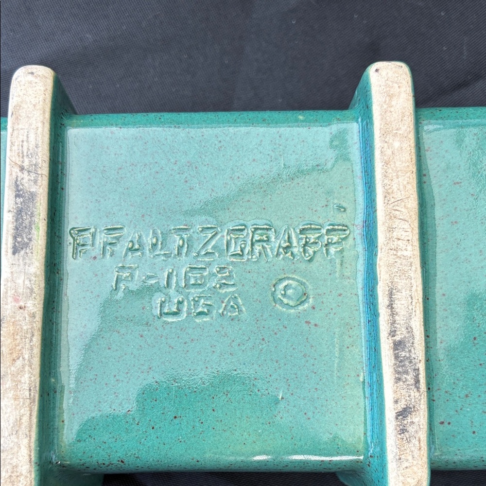 Pfaltzgraff USA F-162 Vintage Green Planter | Mid-Century Pottery - Picture 2 of 9